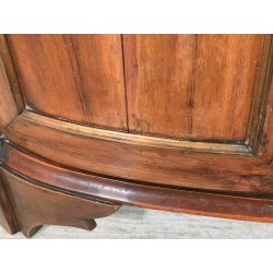 ANTICA ANGOLIERA epoca '900 LEGNO NOCE Vetrina 3 RIPIANI Mobile Angolo CANTONALE