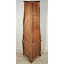 ANTICA ANGOLIERA epoca '900 LEGNO NOCE Vetrina 3 RIPIANI Mobile Angolo CANTONALE