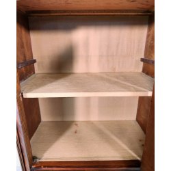 ANTICO MOBILE in STILE RADICA NOCE epoca '900 Vetrina Cassettiera 3 cassetti OLD