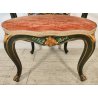 ANTICA SEDIA con BRACCIOLI Luigi XV 1900 POLTRONCINA VENEZIANA dipinta Verde Oro