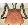 ANTICA SEDIA con BRACCIOLI Luigi XV 1900 POLTRONCINA VENEZIANA dipinta Verde Oro