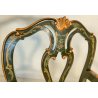 ANTICA SEDIA con BRACCIOLI Luigi XV 1900 POLTRONCINA VENEZIANA dipinta Verde Oro