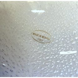 LOTTO 5 LAMPADA  APPLIQUE VETRO MURANO OPALINO AVVENTURINA ARGENTO '70/'80