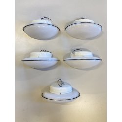 LOTTO 5 LAMPADA  APPLIQUE VETRO MURANO OPALINO AVVENTURINA ARGENTO '70/'80