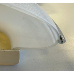 LOTTO 5 LAMPADA  APPLIQUE VETRO MURANO OPALINO AVVENTURINA ARGENTO '70/'80