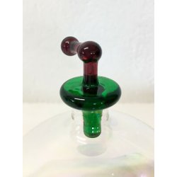 VASO VETRO SOFFIATO FIRMATO MURANO DESIGN BOCCETTA BOCCIA TAPPO VINTAGE ITALIA