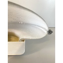 LAMPADA  APPLIQUE VETRO MURANO BIANCO OPALINO AVVENTURINA ARGENTO ANNI '70/'80