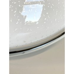 LAMPADA  APPLIQUE VETRO MURANO BIANCO OPALINO AVVENTURINA ARGENTO EPOCA '70/'80