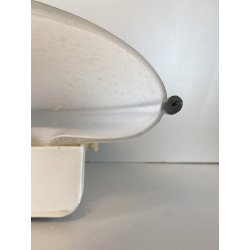 LAMPADA  APPLIQUE VETRO MURANO BIANCO OPALINO AVVENTURINA ARGENTO ANNI '70/80