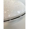 LAMPADA  APPLIQUE VETRO MURANO BIANCO OPALINO AVVENTURINA ARGENTO ANNI '70/80