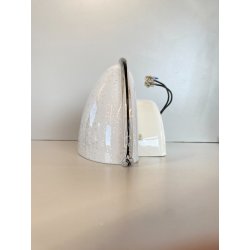 LAMPADA APPLIQUE VETRO MURANO BIANCO OPALINO AVVENTURINA ARGENTO VINTAGE '70/'80