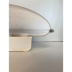 LAMPADA APPLIQUE VETRO MURANO BIANCO OPALINO AVVENTURINA ARGENTO VINTAGE '70/'80