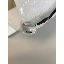 LAMPADA APPLIQUE VETRO MURANO BIANCO OPALINO AVVENTURINA ARGENTO VINTAGE '70/'80