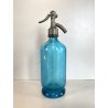 SIFONE BOTTIGLIA VETRO SELTZ AZZURRO Francesco Pescio CARPIGNANO S. ART DECO'