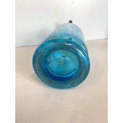 SIFONE BOTTIGLIA VETRO SELTZ AZZURRO Francesco Pescio CARPIGNANO S. ART DECO'