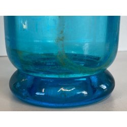 SIFONE BOTTIGLIA VETRO SELTZ AZZURRO Francesco Pescio CARPIGNANO S. ART DECO'