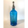 SIFONE SELTZ BOTTIGLIA VETRO AZZURRO "Antonietti Omegna" RICARD ART DECO'