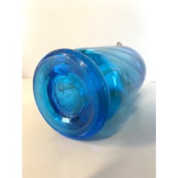 SIFONE SELTZ BOTTIGLIA VETRO AZZURRO "Antonietti Omegna" RICARD ART DECO'