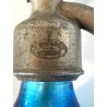 SIFONE SELTZ BOTTIGLIA VETRO AZZURRO "Antonietti Omegna" RICARD ART DECO'