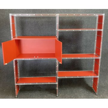 LIBRERIA MODULARE MULTISTRUX DESIGN FERRO MULTIMUEBLE CROMATO ANNI 60 VINTAGE