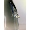 SCULTURA FIGURA PINGUINO VETRO Murano TRANSPARENTE  GRIGIO 10,5 cm/h