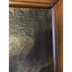 GRANDE ANTICO DIPINTO OLIO Sacra Famiglia FUGA in EGITTO ARTE RELIGIOSA 84x69 cm