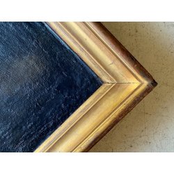 ANTICO DIPINTO OLIO Sacra Famiglia L' ADORAZIONE DEI MAGI RELIGIOSO  53,5 x69 cm