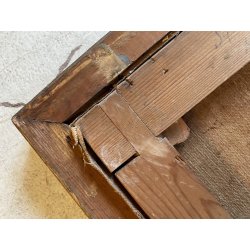 ANTICO DIPINTO OLIO VEDUTA "Squero di San Trovaso" CANTIERE GONDOLE VENEZIA 1874