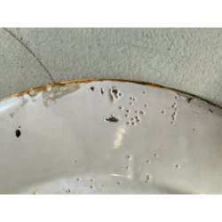 ANTICO PIATTO PARATA MAIOLICA POLICROMA SCENA MITOLOGICA DECORO GROTTESCHE ø52cm