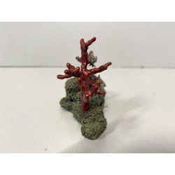 PICCOLA SCULTURA GRANCHIO ARGENTO 800 BASE METALLO POLICROMO BARRIERA CORALLINA