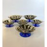 RARO SET 6 COPPE VETRO MURANO Vedar Milano DECORO NEOCLASSICO ANNI '30 ø12,5cm