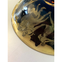 RARO SET 6 COPPE VETRO MURANO Vedar Milano DECORO NEOCLASSICO ANNI '30 ø12,5cm