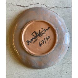 GRANDE  PIATTO CERAMICA DESIGN Kodra Ibrahim PER Rossicone 67/30 ANNI '70 ø 43cm