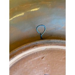 GRANDE  PIATTO CERAMICA DESIGN Kodra Ibrahim PER Rossicone 67/30 ANNI '70 ø 43cm