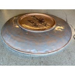 GRANDE  PIATTO CERAMICA DESIGN Kodra Ibrahim PER Rossicone 67/30 ANNI '70 ø 43cm