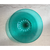 VASSOIO BOWL VETRO SOFFIATO MURANO MVM Cappellin FIRMATO VERDE SMERALDO ø44x5cm