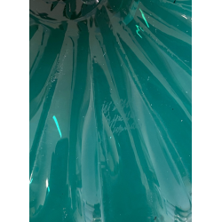 VASSOIO BOWL VETRO SOFFIATO MURANO MVM Cappellin FIRMATO VERDE SMERALDO ø44x5cm