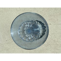 VASSOIO BOWL VETRO SOFFIATO MURANO V. Zecchin FONDO BACELLATO BLU ø 39,5x6 cm