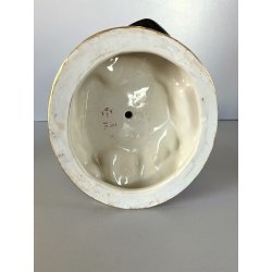 SCULTURA STATUINA CERAMICA POLICROMA Fabris PIERROT DONNA NUDO EROTICO ART DECO