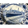 COPPIA PIATTO CERAMICA MAZZOTTI 1903 ALBISOLA CANTIERI NAVALI FINCANTIERI EPOCA