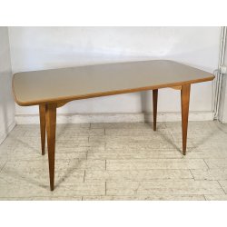 TAVOLO PRANZO DESIGN ANNI 60 ATTR Ico Parisi LEGNO VETRO TABLE VINTAGE