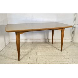 TAVOLO PRANZO DESIGN ANNI 60 ATTR Ico Parisi LEGNO VETRO TABLE VINTAGE