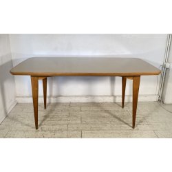 TAVOLO PRANZO DESIGN ANNI 60 ATTR Ico Parisi LEGNO VETRO TABLE VINTAGE