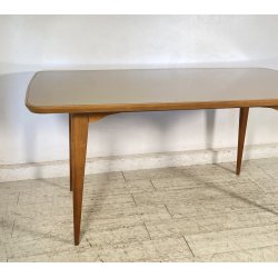 TAVOLO PRANZO DESIGN ANNI 60 ATTR Ico Parisi LEGNO VETRO TABLE VINTAGE