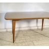 TAVOLO PRANZO DESIGN ANNI 60 ATTR Ico Parisi LEGNO VETRO TABLE VINTAGE