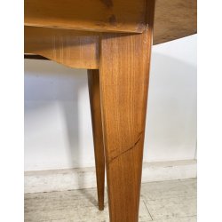 TAVOLO PRANZO DESIGN ANNI 60 ATTR Ico Parisi LEGNO VETRO TABLE VINTAGE