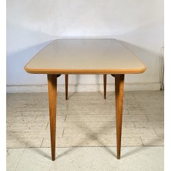TAVOLO PRANZO DESIGN ANNI 60 ATTR Ico Parisi LEGNO VETRO TABLE VINTAGE