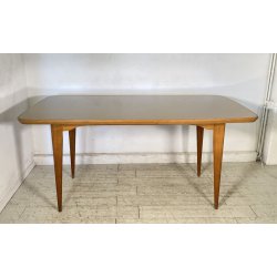 TAVOLO PRANZO DESIGN ANNI 60 ATTR Ico Parisi LEGNO VETRO TABLE VINTAGE