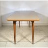 TAVOLO PRANZO DESIGN ANNI 60 ATTR Ico Parisi LEGNO VETRO TABLE VINTAGE