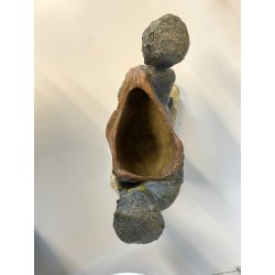 SCULTURA TERRACOTTA POLICROMA SCENA GENERE BAMBINI TRASPORTO GRANDE SACCO '900